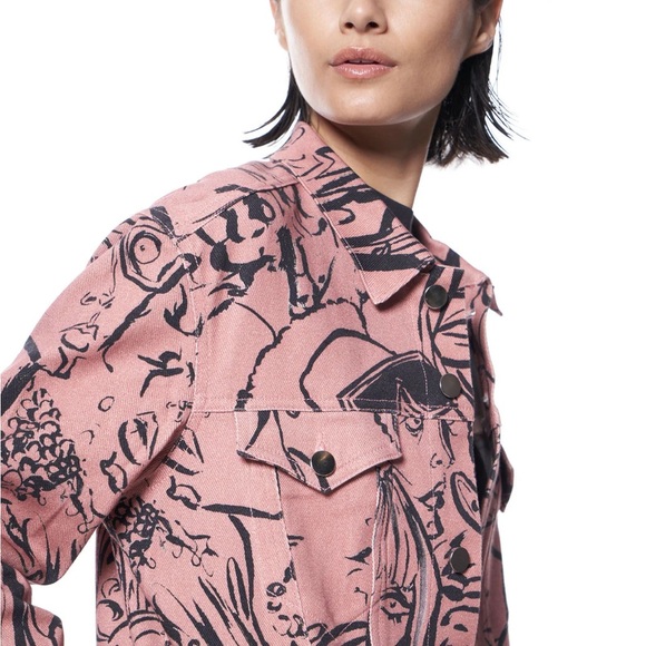 The Kit Olivia Jean Jacket. EUC. Size L. Dusty rose color. - Picture 3 of 5